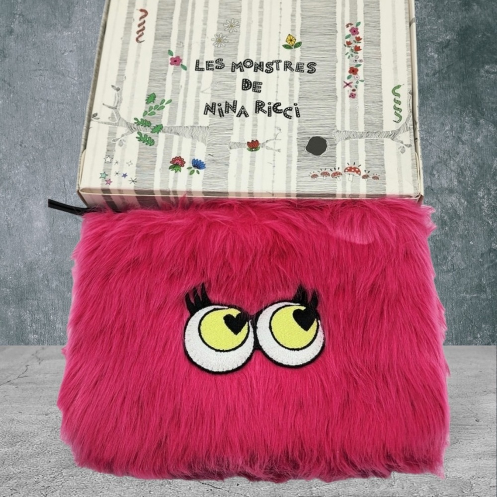 Nina Ricci Monsters Clutch with Box - NEW - Handbag Wristlet Large Pouch